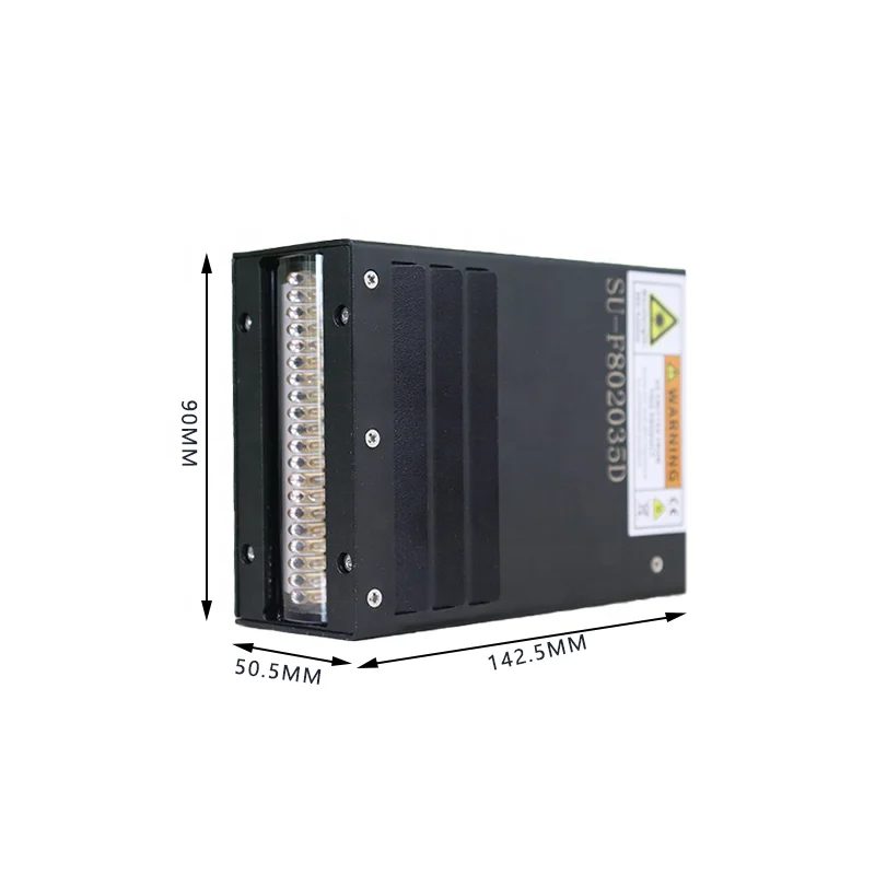 SULODAK SU-F802035D UV LED Curing Lamp 200W Fan Cooling 80x20mm Irradiation Area For Inkjet Printing With 395nm Wavelength