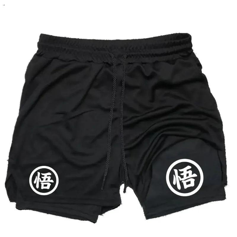 Running Shorts for Men Fitness Gym Training 2-in-1 Sports Shorts Quick Dry Workout Double Hip-hop Fashion Versatile Deck Shorts