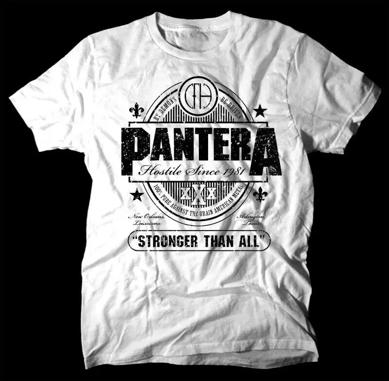 

Футболка Pantera сильнее всех, белого цвета, все размеры