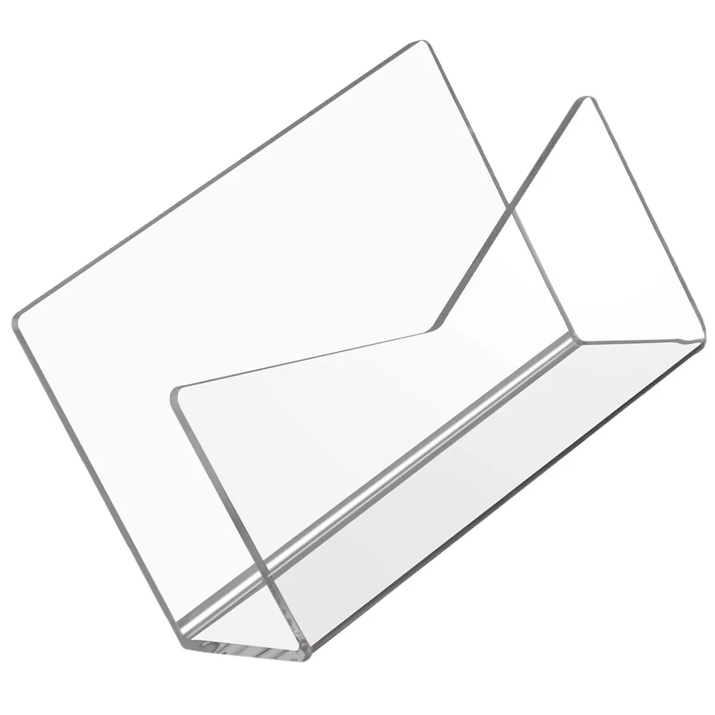 Acrylic Mail Holder Clear Desktop Organizer Polished Edges Rounded Corners Office Home School Letter File Folder Organizer