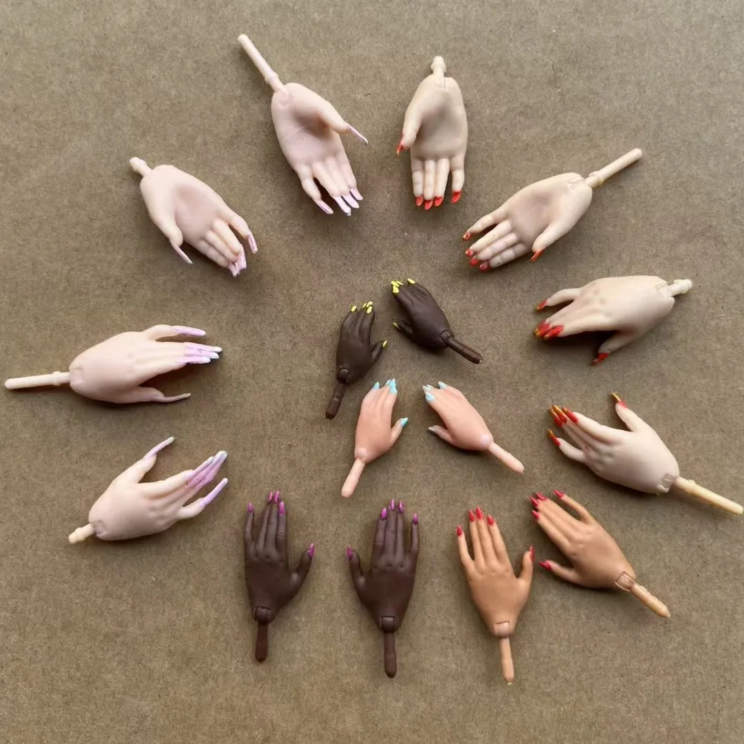 Mãos de Boneca Big Fashion Sister com Cores de Unhas Polidas, Substituições de Mãos para Bonecas, Peças Originais da Boneca LOL