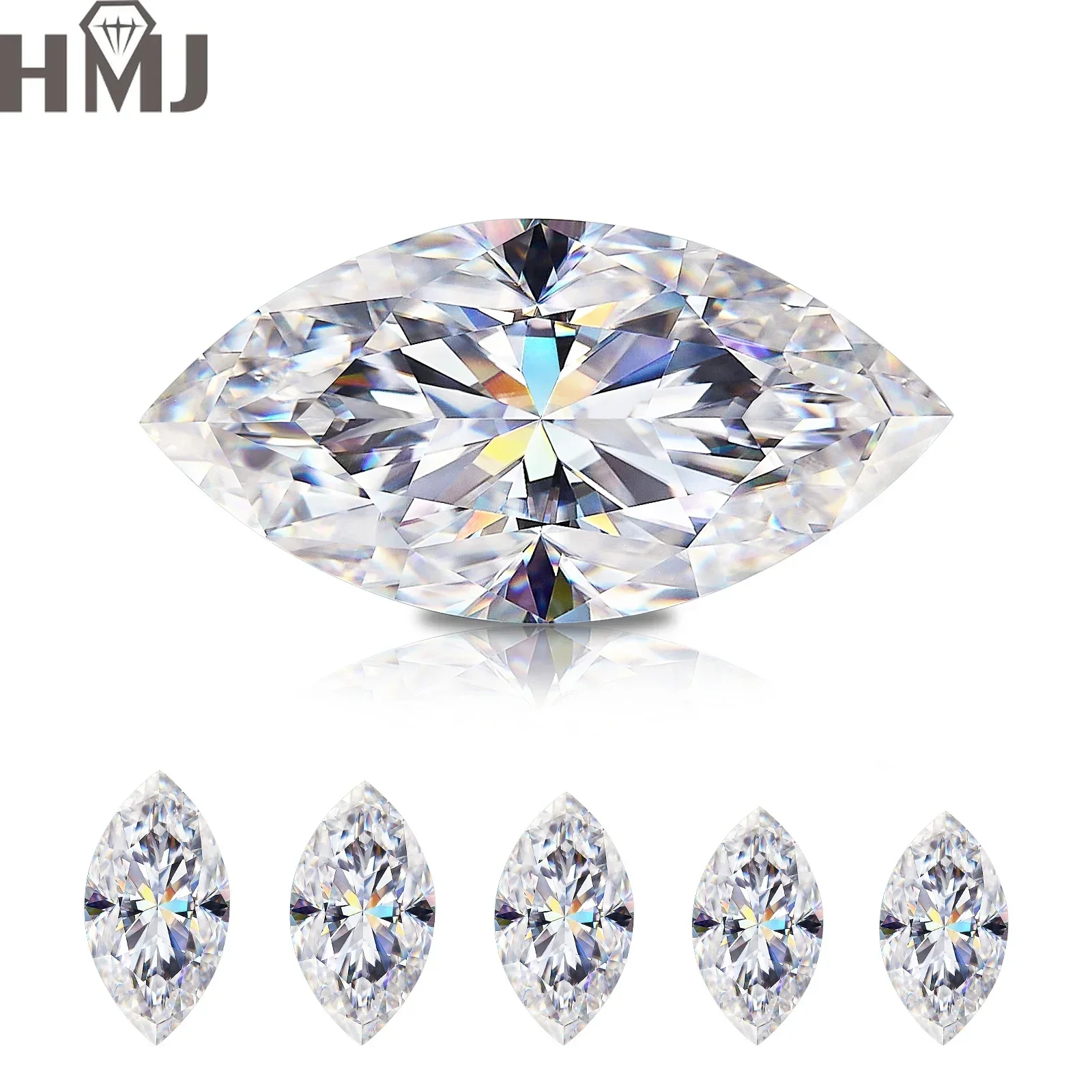 Excellent Full Size Marquise Cut This Link Only For Wholesale Real Super White D Color Moissanite Stone 2 5 10 20 30 50 Pcs P