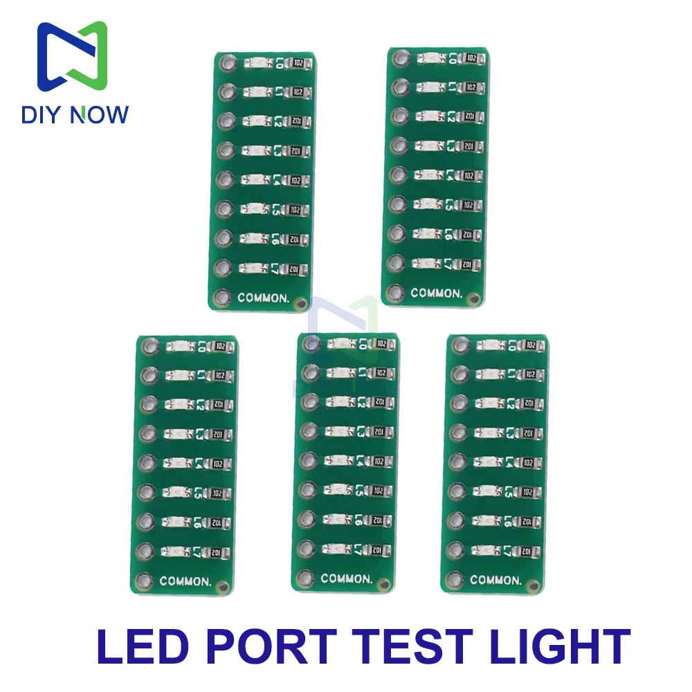 5Pcs 8-Segment Led Port Test Light Indicator Flow Light Module, Red/Green/Blue Led Common Port Comm Port Connected To Vcc 3.3-5V