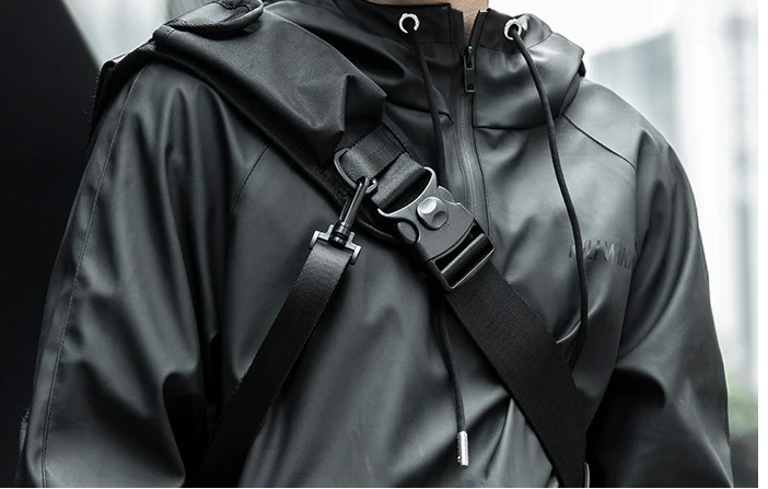 2025 جديد الرجال الكتف حقائب كروسبودي حقيبة ساعي دراجة نارية حبال حزمة متعددة جيب التكتيكية حقيبة صدر للرجال Daypack #4