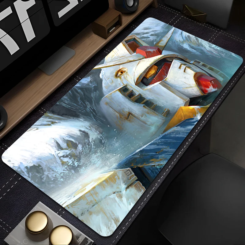 

Mouse Pad Extended Gaming Mechanical Warrior RX-78-2 Gundam Mousepad With Stitched Edges Desk Mat Non-Slip Base Keyboard Pad