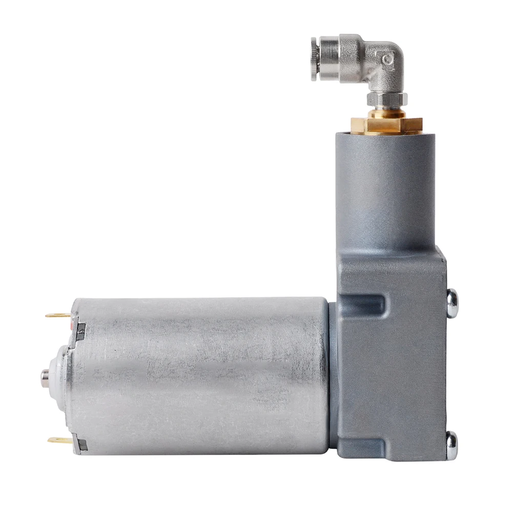 24V DC Air Compressor for Seat Air Suspension Systems with 2-Wire Electrical Interface and 4mm Quick Disconnect Air Pipe Fitting
