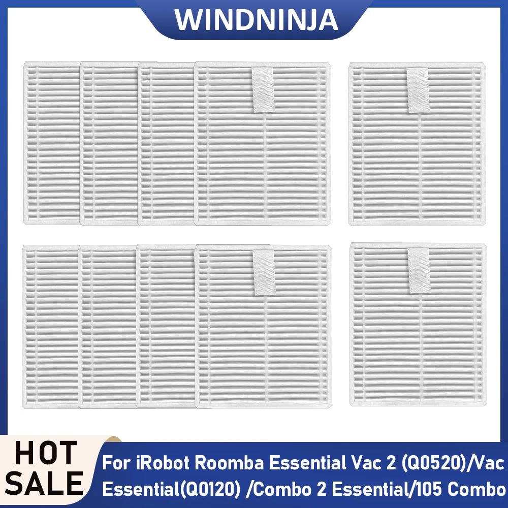 Piezas de filtro Hepa para iRobot Roomba Essential Vac 2 Q0520/Vac Essential Q0120/Combo 2 Essential/105/104/106 Combo Robot Vacuum