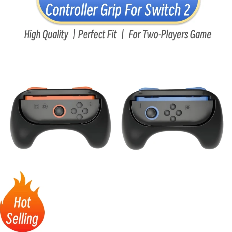 2pcs Gaming Grip Handle Controller for Switch 2 Joy-Con Grips For NS2 Joypad Hand Grip Stand Controller Gamepad Holder Bracket
