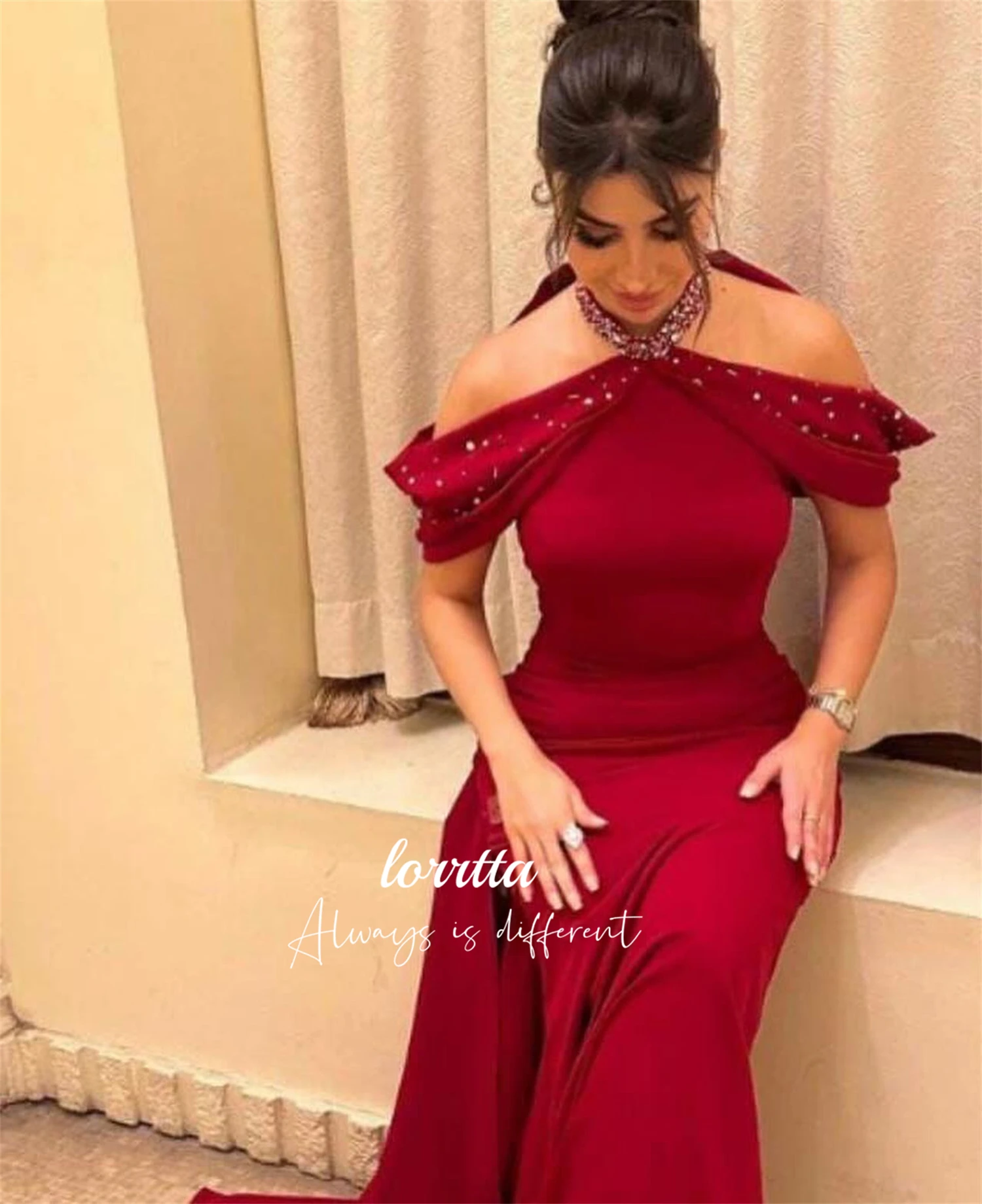 

Lorrtta Fishtail Cut Party Dress Special Occasion Dresses Glitter Decoration Evening Robe Soiree Robes De Cocktail Customized