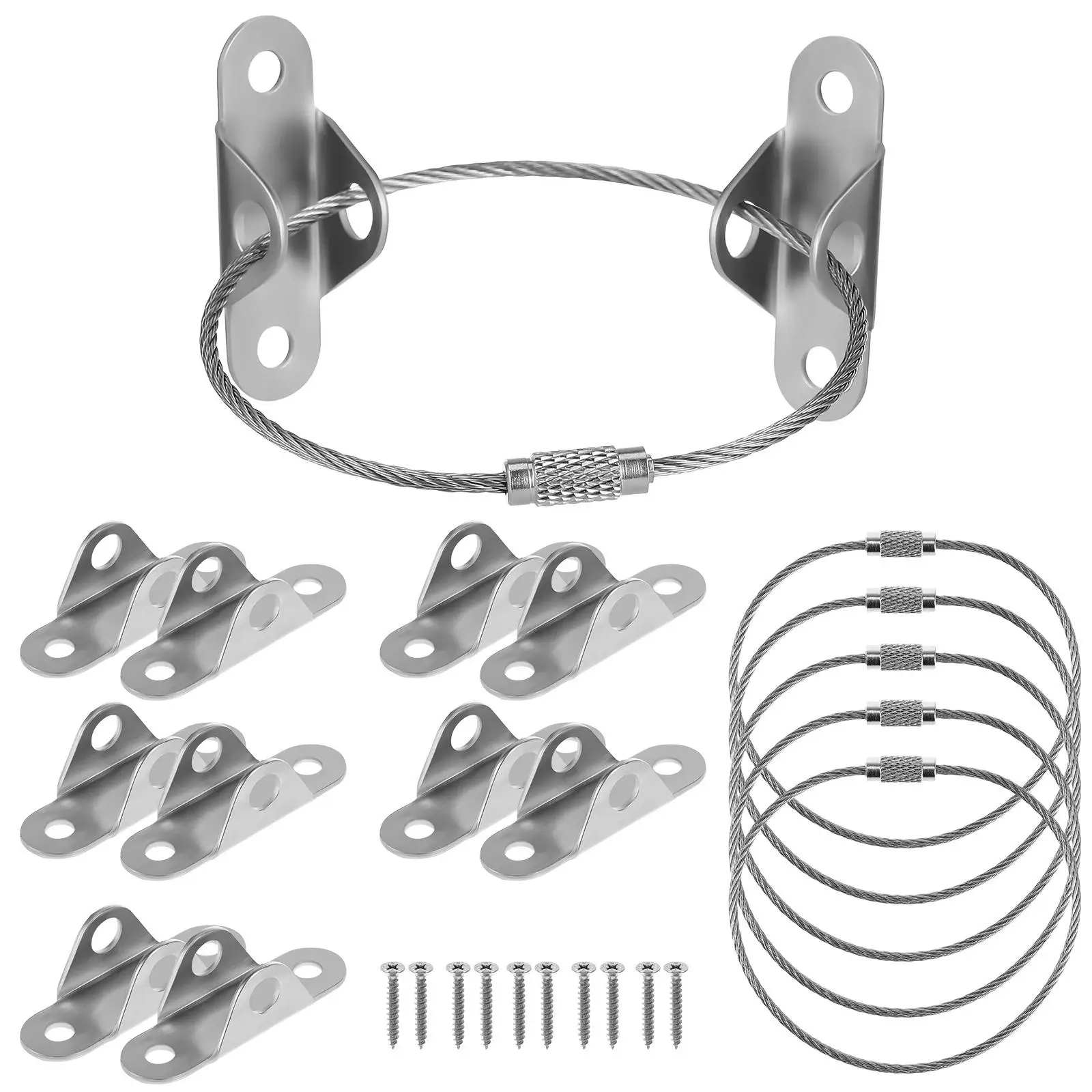 

6 Sets Anti Tip Furniture Anchors Cold Rolled Steel Bookshelf Wall Mount Cabinet Locks Safety Enhancement Kids Earthquake