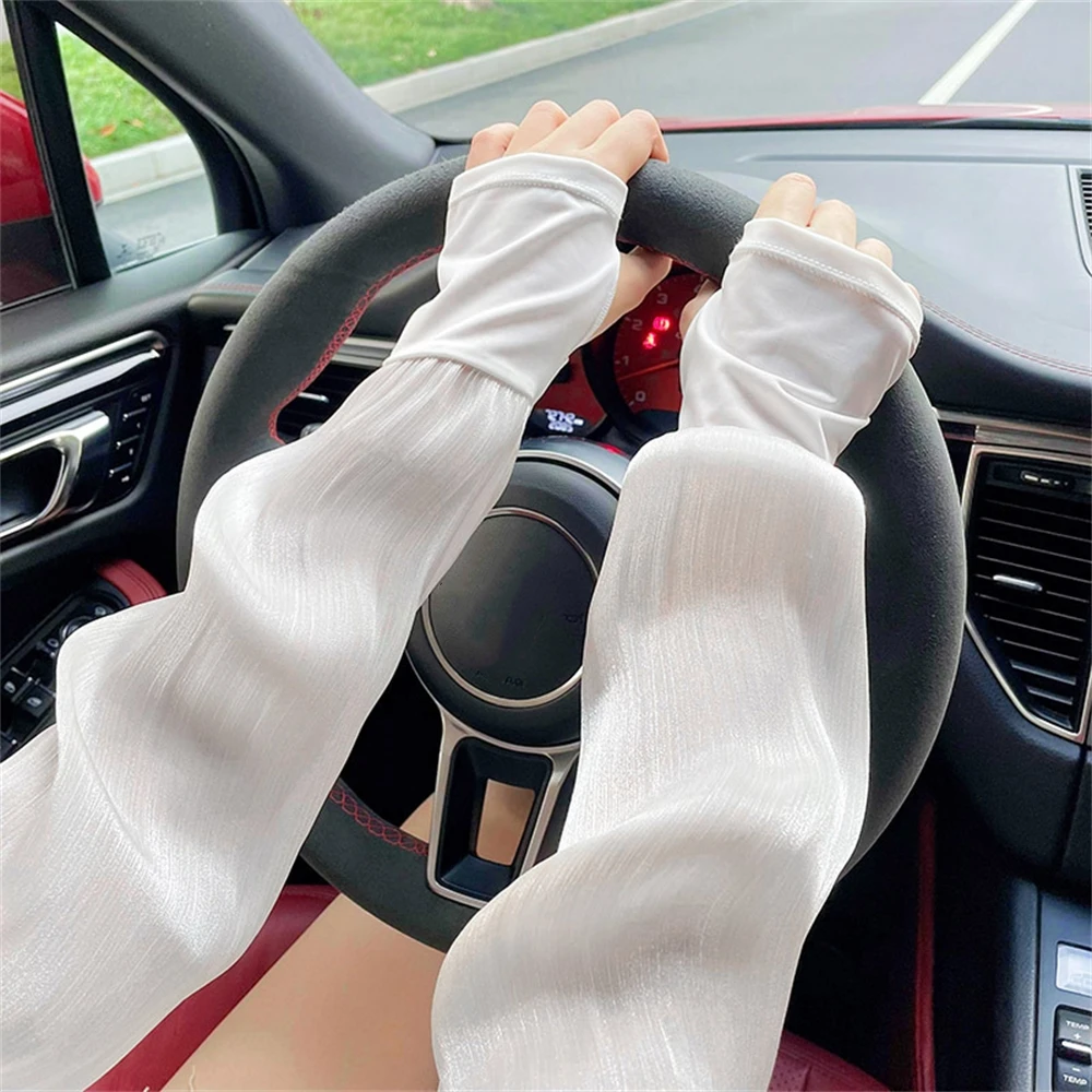 

Summer Long Sun-protective Sleeves Lady Sun Protection Fingerless Thin Lace Mesh Arm Sleeve Anti-UV Sunscreen Breathable Mittens