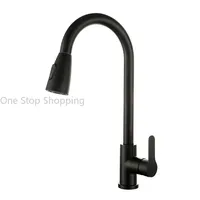 Kitchen Faucet Pull Out Tap 2 Function Stream Sprayer Single Handle Stainless Steel Kitchen Sink Hot Cold Water Mixer Taps