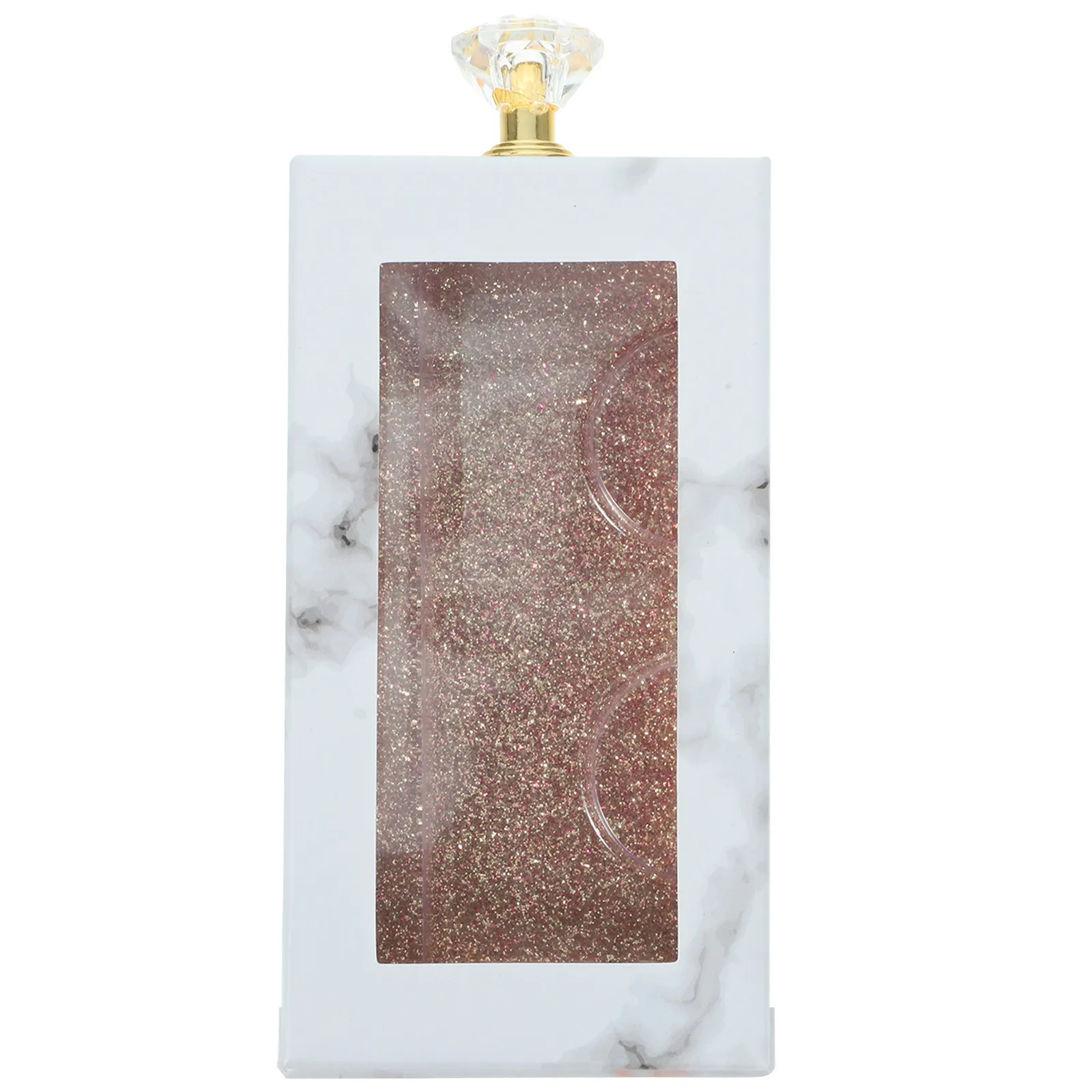 

Контейнер-органайзер для накладных ресниц с прозрачным окном и ручкой в виде бриллианта, креативный, декоративный, подходит для путешествий, для нежных ресниц