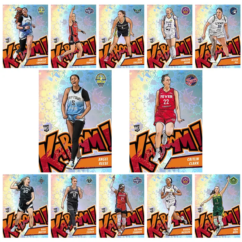 

Panini Diy Homemade 2024 Kaboom Angel Resee Caitlin Clark Cameron Brink Wnba Basketball Star Коллекционные карты Подарочная коллекция