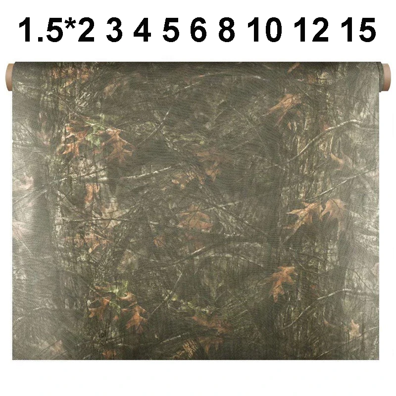 Camouflage Hunting Netting 1.5*2/3/4/5/6/8/10/12/15m 300D Tree2 Sunshade Garden Tent Hood Background Decoration Snow Winter Camo