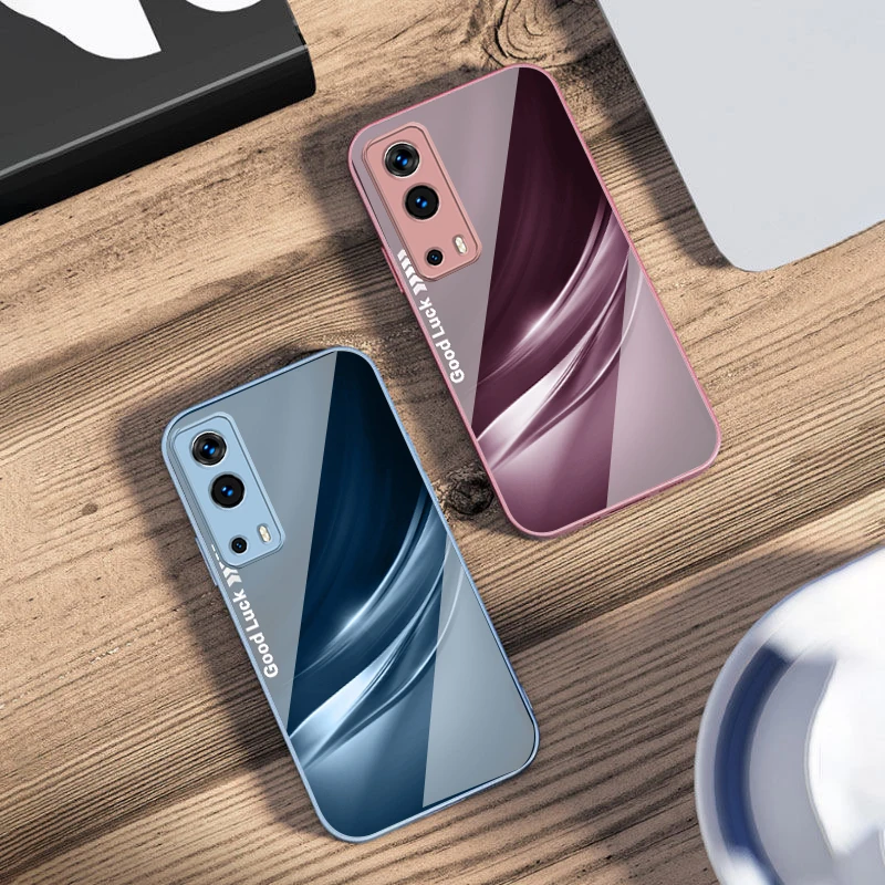 

Lucky Gradient Ripple For Vivo Y76 16 55 V29 Lite 5G 25 23 30 iQOO Z9X 12 Pro Neo X200 100 90 60 Tempered Glass Phone Case