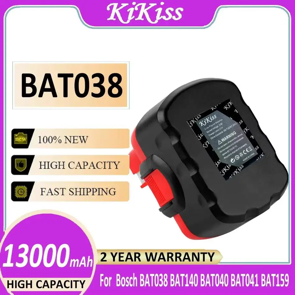 

Аккумулятор для электроинструмента 13000 мАч для Bosch BAT038 BAT140 BAT040 BAT041 BAT159 2607335275 2607335533 2607335534 2607335711 2607335465