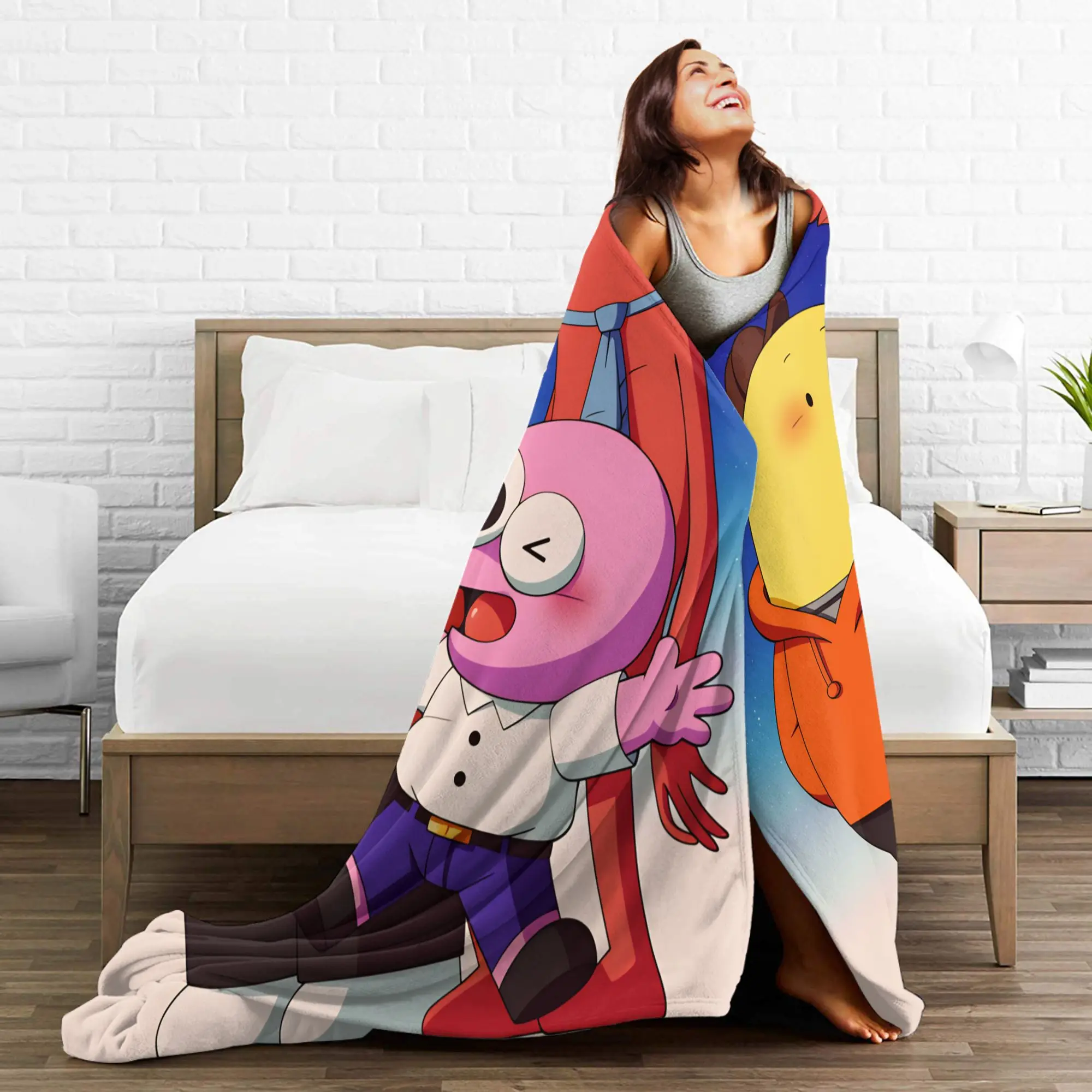 بطانية ناعمة للأطفال والكبار ديكور الأصدقاء المبتسمين بيم تشارلي رمي بطانية الفانيلا المفرش لديكور المنزل غطاء سرير أريكة #5