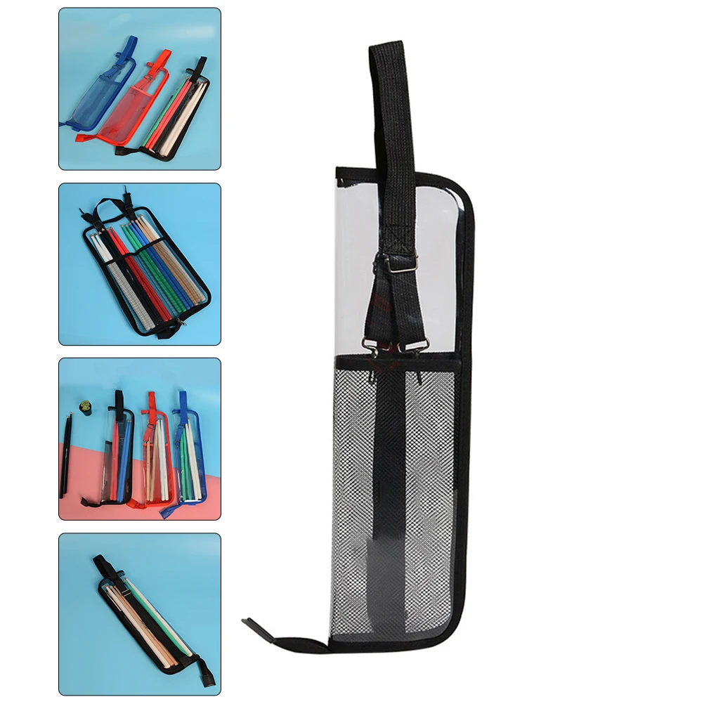 

Drumstick Bag Durable PVC Storage Pouch For Sticks Practice Room Performance Venue Long Life Perfect Details