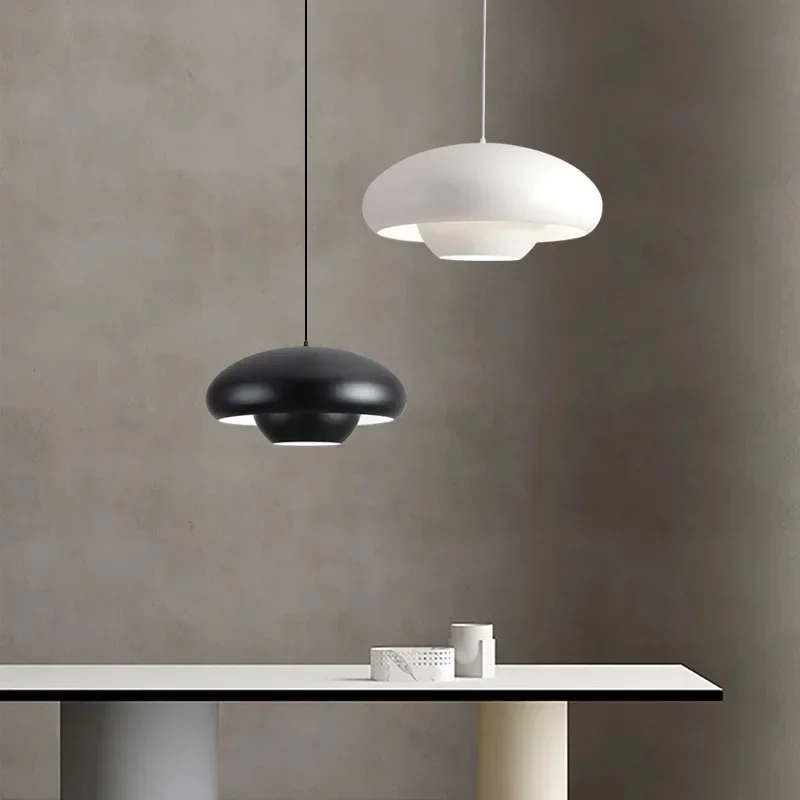 

2025 Wabi-sabi Restaurant Suspension Chandeliers For Dining Room Nordic Minimalist Bar Hanging Lamps Vintage Mushroom Pendant Li