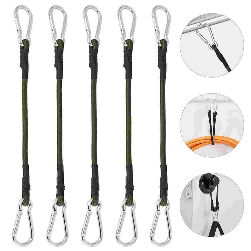 

Outdoor Carabiner Elastic Rope Band Tent Lanyard 8mm Camping Clothesline Luggage Binding Packing Belt Bungee Cord Strap