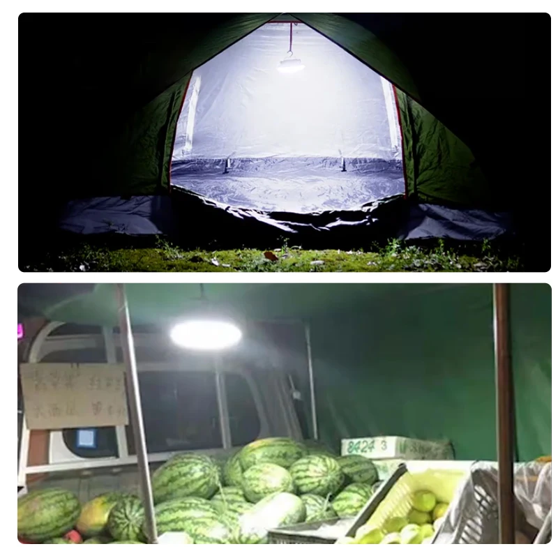 Baifei B02 modelo 1200 lúmenes luz de camping al aire libre luz de puesto de mercado nocturno lámpara de carga iluminación de emergencia luz de puesto