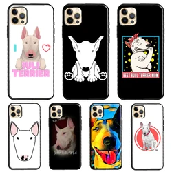 Bull Terrier Dog Puppies Case For iPhone 13 Pro Max 12 Mini X XR XS Max SE 2020 8 7 Plus 11 Pro Max Phone Cover