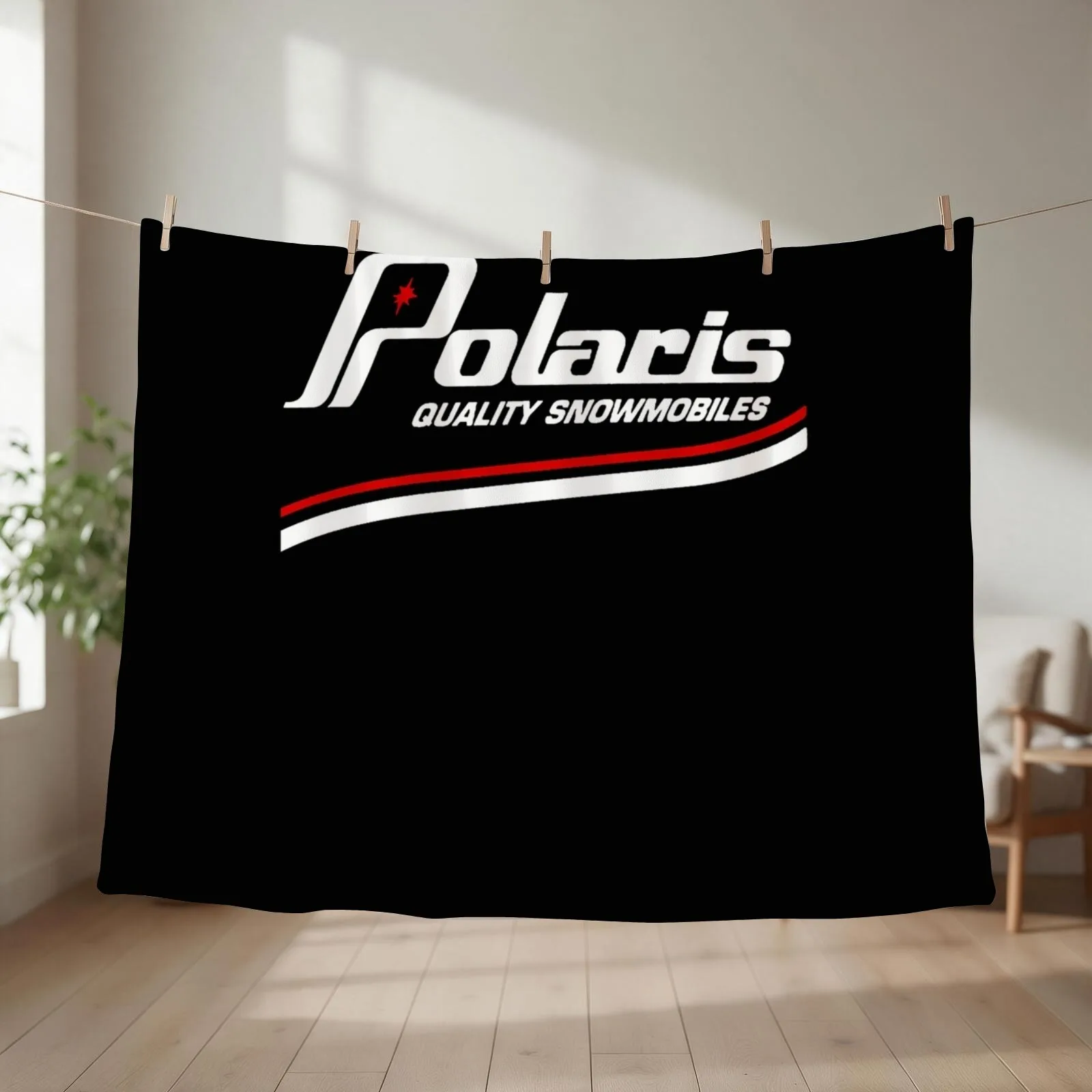 Vintage Polaris Snowmobiles Throw Blanket couch cozy soft plush fuzzy picnic outdoor blanket