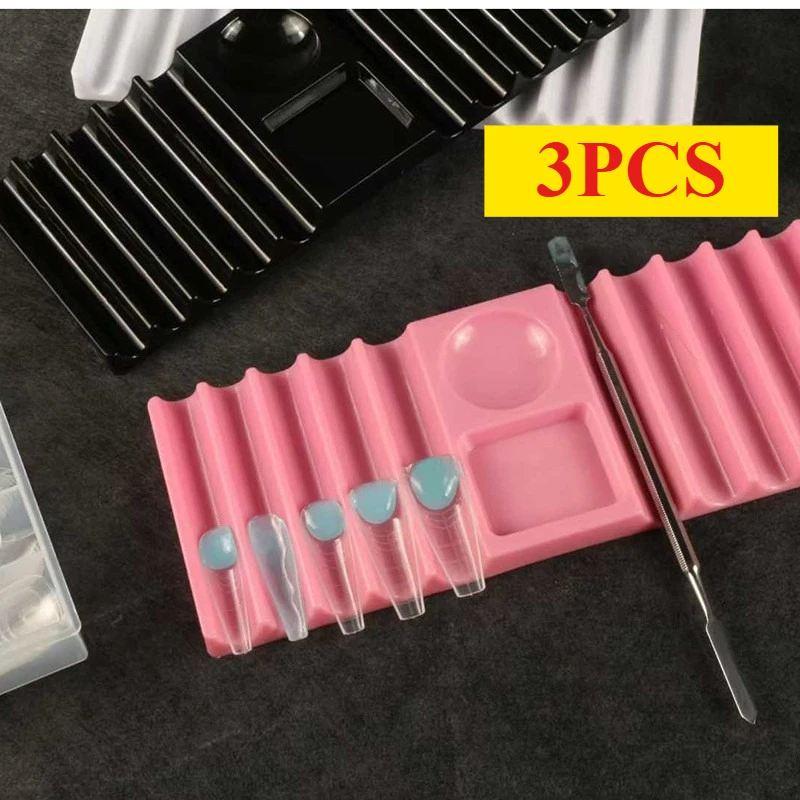 

New 1/3pcs Dual Form Holder Plastic Pen Stand for Nail Art Tools Nail Brush Holder Storage Nail Extension Molds Holder Accept