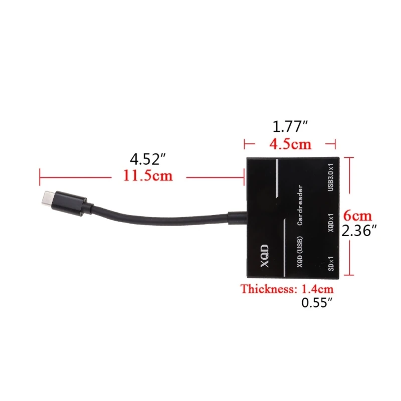 Устройство для чтения карт XQD 3-в-1, Высокоскоростной USB 3,0, универсальный Type-C для XQD/SD карт, устройство для чтения компьютерных разъемов