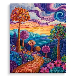 SDOYUNO-Diy Painting By Numbers,Flowers,Arts Craft,Handicraft,Handmade,Acrylic Paints Kit,Color Markers,Digital,Wall Art Picture