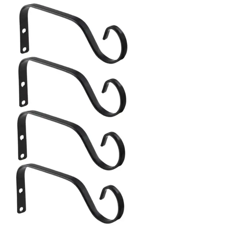 Iron Wall Hanging Basket Plant Support Hanger Hook for Indoor Outdoor Flower Pot Holder