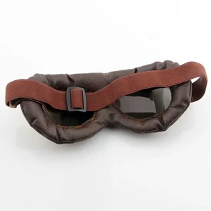 نظارات واقية للدراجات النارية الرجعية ، نظارات واقية للدراجات النارية الكلاسيكية خمر لأغطية خوذة دراجة Harley Pilot Steampunk ATV أفضل 8 خوذة طيار قتالي للمبيعات - رقم 6