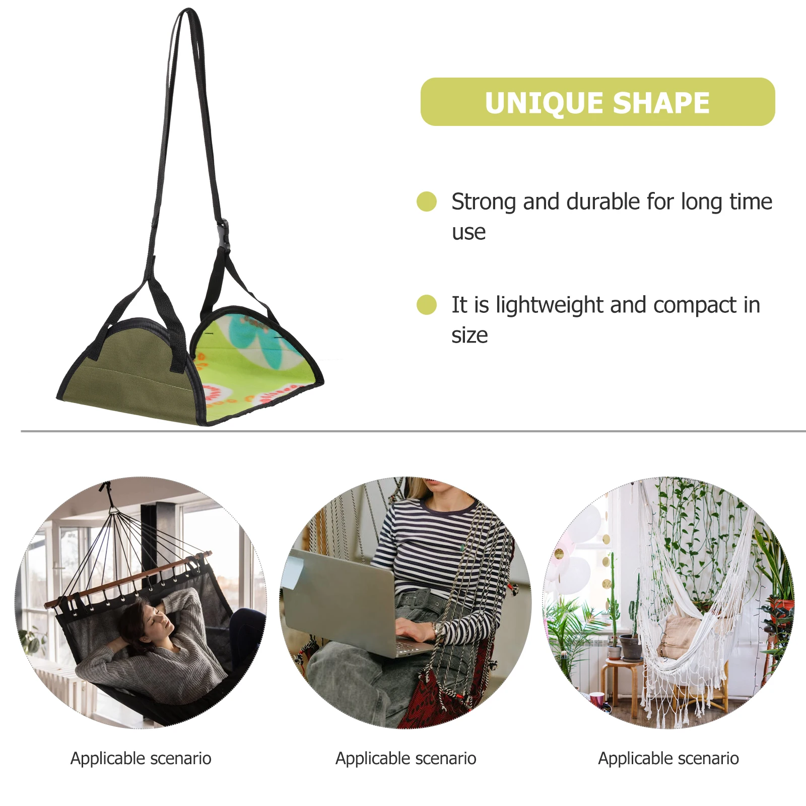 

Oxford Cloth Rest Hammock Lightweight Compact Adjustable Height Stool Portable Furniture Airplane Foot Rest Hammock for Travel