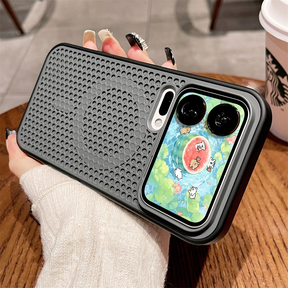 Magnetic Cooling Honeycomb Heat Dissipation Hit Color Case For Xiaomi Mi 13 14 15 17 Pro Max Mi17 Shockproof Cover For Magsafe view 2