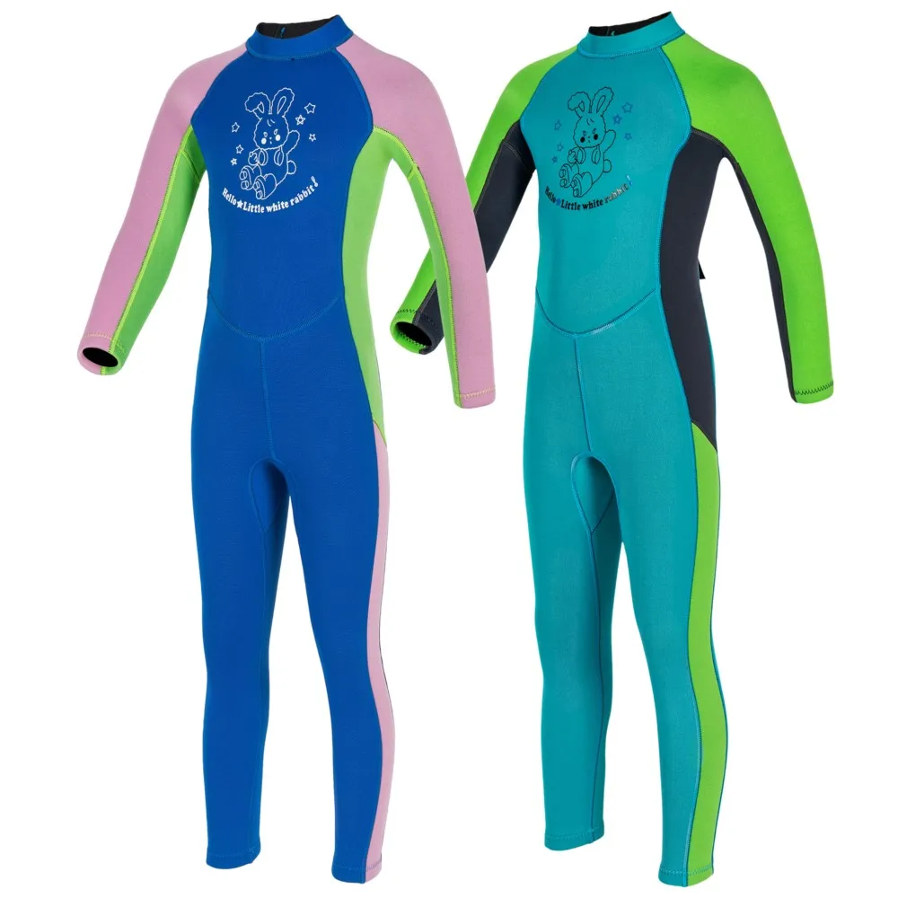

Wetsuit For Girls Kids Full Suits 2.5mm Neoprene Wet Suit UV Protection Keep Warm Long Sleeve Wetsuits For Swimming Diving Scuba