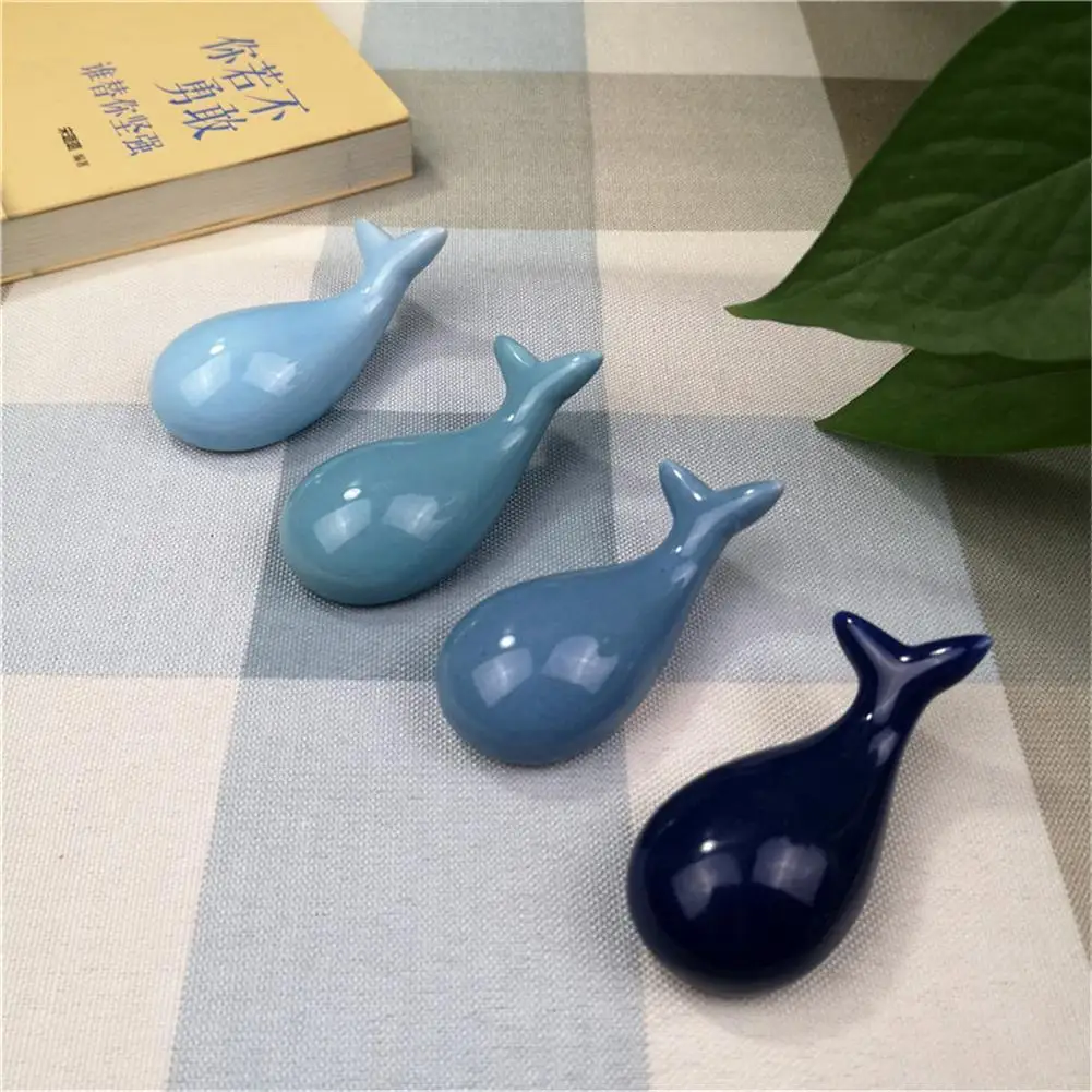 1 PC Cute Blue Whale Ceramic Chopstick Holder Creative Animal Chopstick Rest Spoon Fork Knife Rack Table Decorations