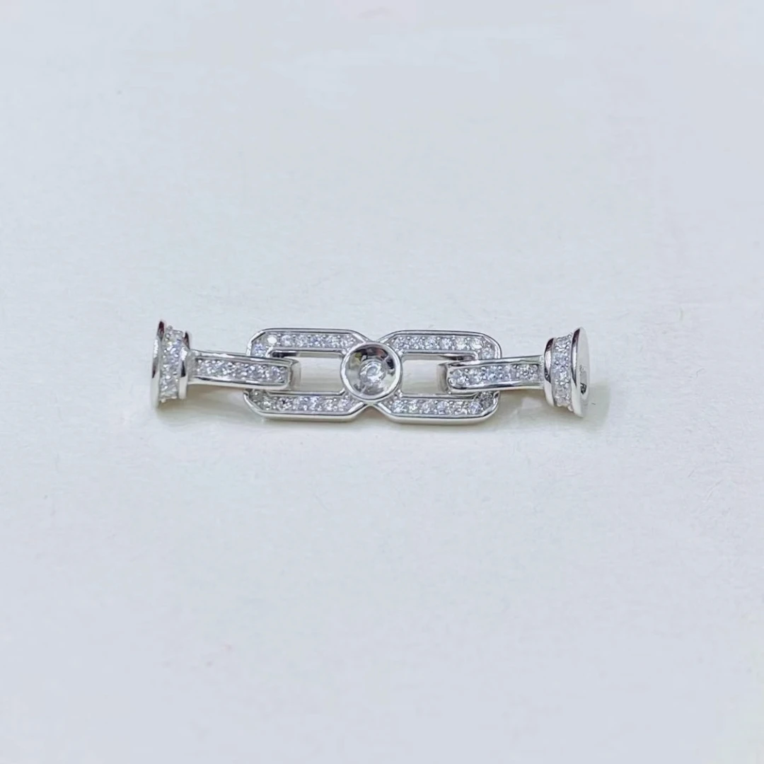 Wholesale DIY 925 Sterling Silver Pendant Necklace Bracelet Clasp Hook Accessories for 8-12mm Pearls 5pcs/lot