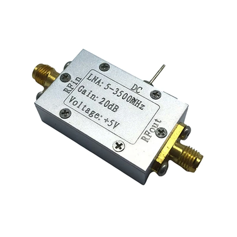 

1 PCS ABS Rf Wideband Amplifierr Low Noise Amplifier High Frequency Amplifierr 5-3500Mhz Gain 20Db