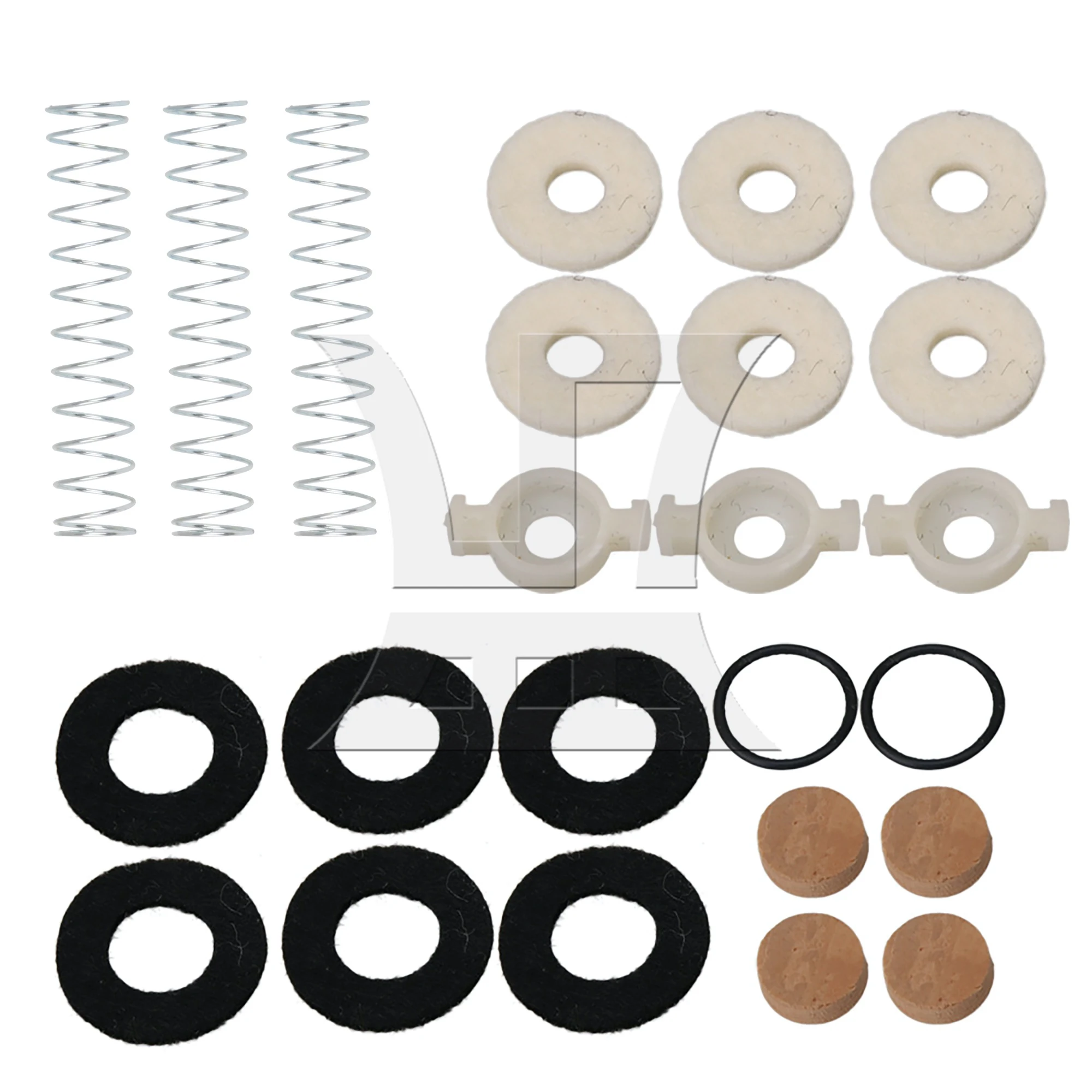 

Yibuy Trumpet Parts Valve Cork Pad Spring Valve Guide w/ 12 Felt Washer
