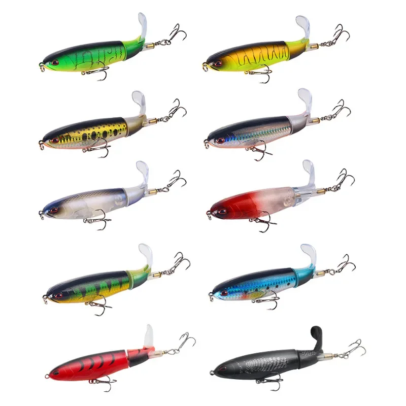 2022 New Fishing Bait 360 Degree Rotating Artificial Plastic Pencil Hard Bait Fishing Lure