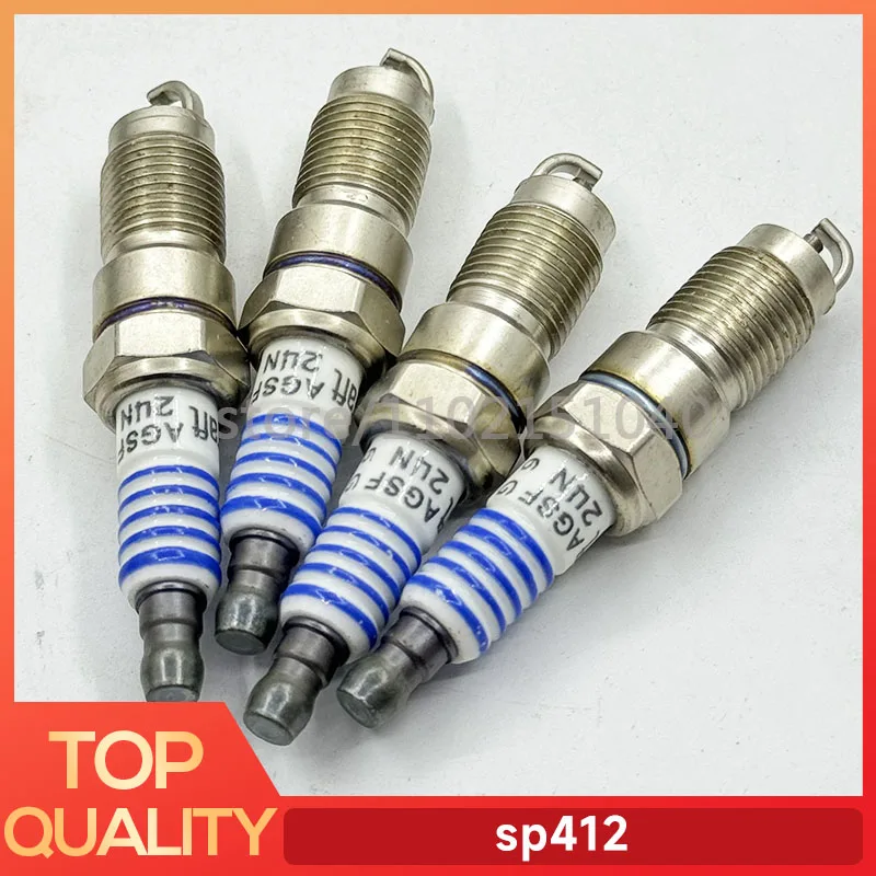 4pcs Spark plug For Ford Edge 3.5 Explorer Mustang 5.0 Iridium Gold SP412 AYFS 24N  2006 2007 2008 2009-2024 AYFS24N