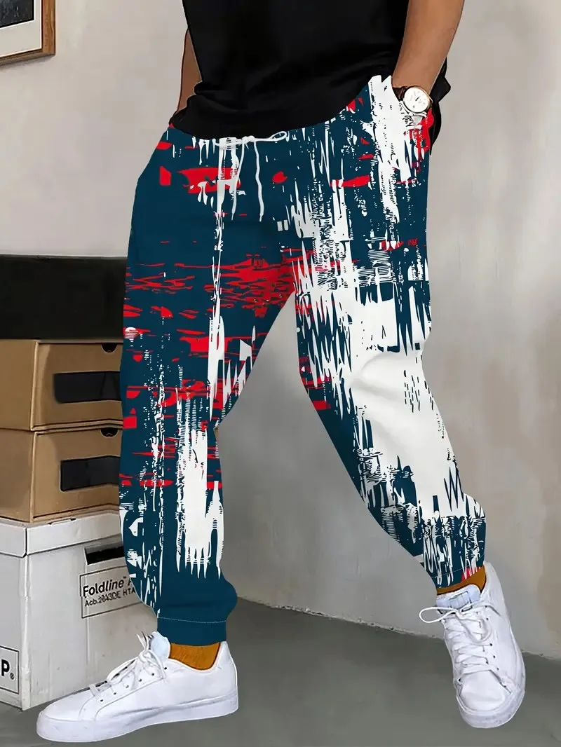 

Новые мужские брюки на весну и осень 2024, уличная повседневная модная спортивная и дышащая 3D-печать.