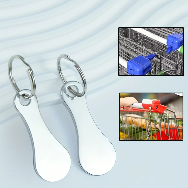 3pcs Anti-Loss Shopping Cart Tokens, Exquisitely Crafted Backpack Charms & Novelty Keychains