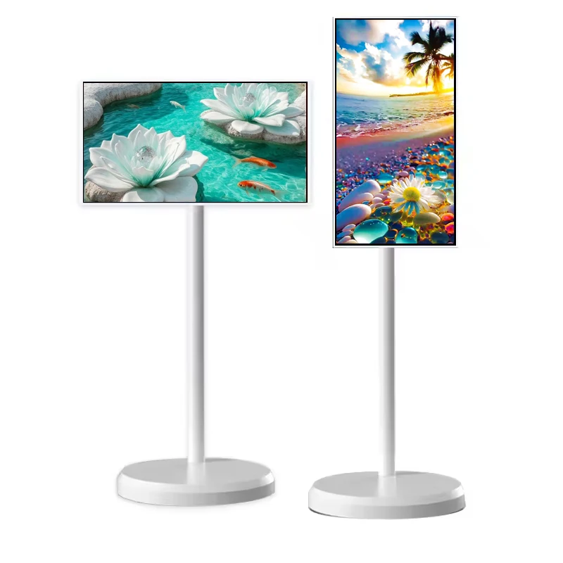 

22-Inch Portable Interactive Mini Mobile Smart TV Medical Display Screen with Rollable Stand Follow-by-Me Function OEM Text