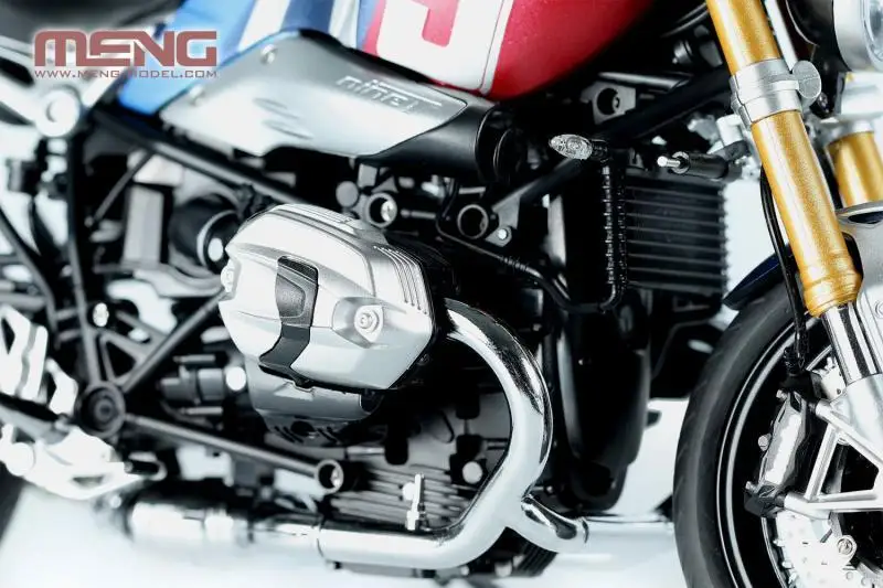 MENG MT-003T 1/9 R nineT Option 719 Mars Red/ Cosmic Blue Pre-Coloured Edition Model Kit - Image 3