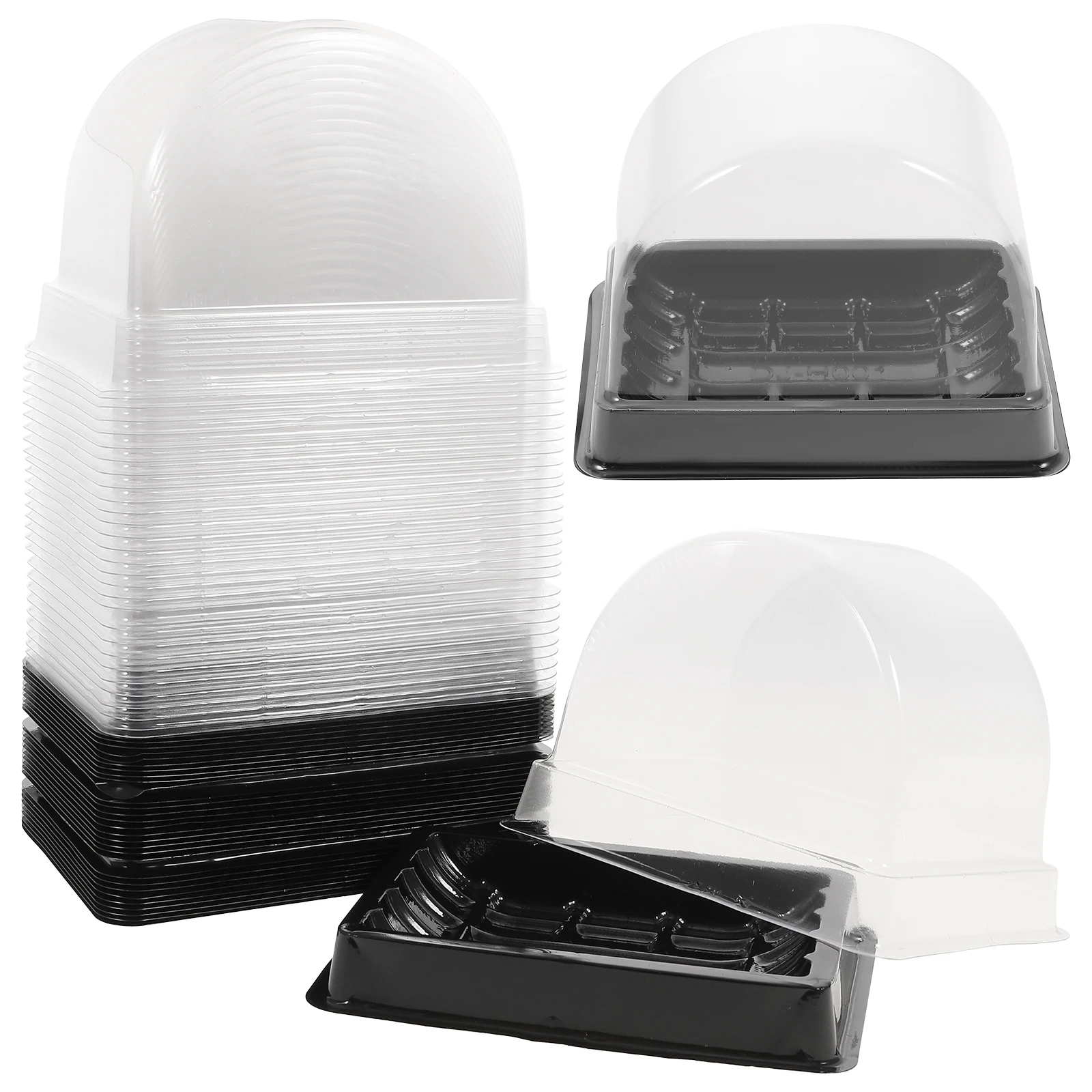 

30 Pcs Boxes Cake Boxes Eco-friendly Plastic Food Grade Container For Plastic Box Parties Fruit Sushi Biscuits