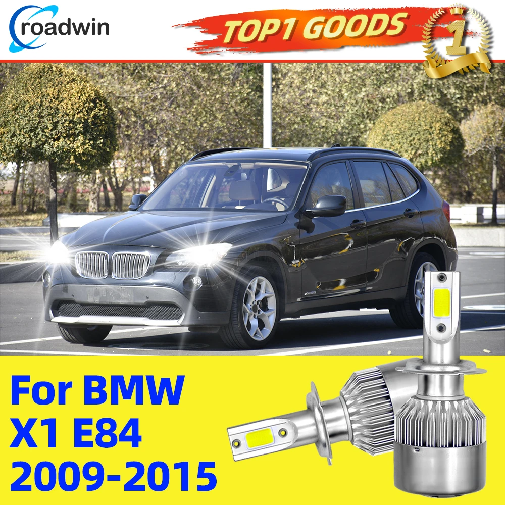 

2 шт. для BMW X1 E84 2009-2015 светодиодные фары H7 дальнего света 6000K белые 24000LM IP68 с охлаждающим вентилятором Plug&Play автомобильные лампы