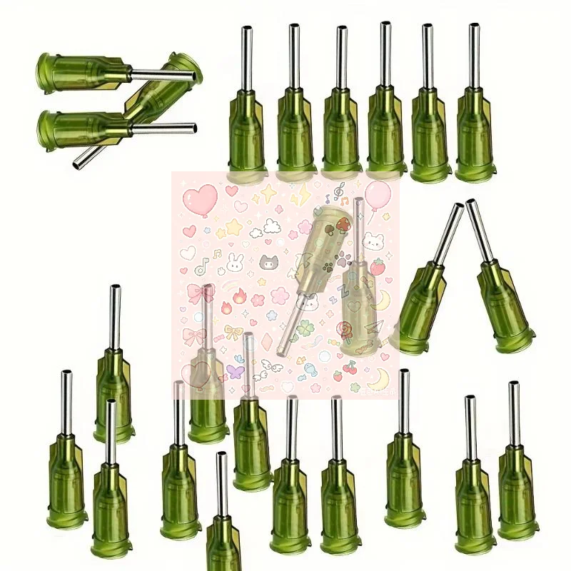 30/100Pcs Industrial Blunt Tip Dispensing Needles With Luer Lock 14 Ga 1/2 Inch Screw Interface For Industrial Use