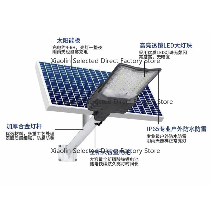 Solar street lights for outdoor lighting projects, home and rural yard lighting, high-power waterproof garden lights